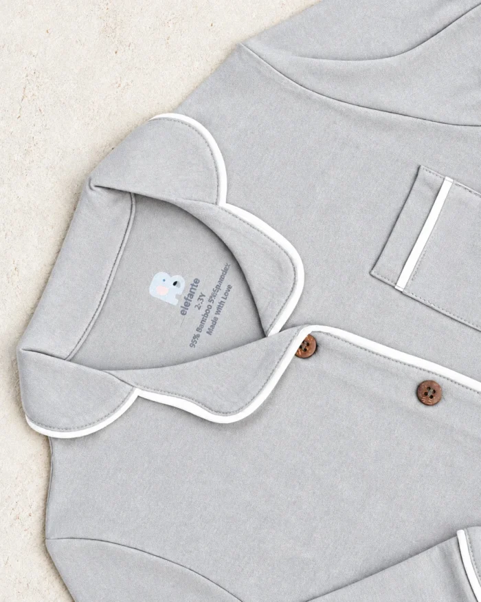 Bamboo Classic Two-Piece Kids' Pajama - Gray