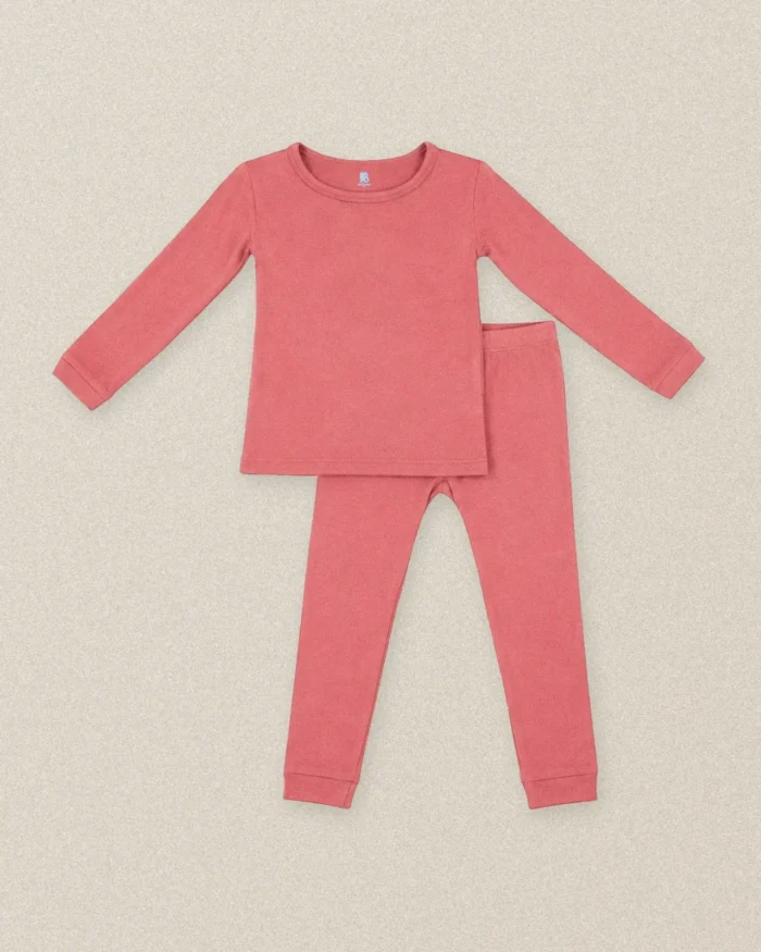 Bamboo Long Sleeve Pajamas - Dusty Rose